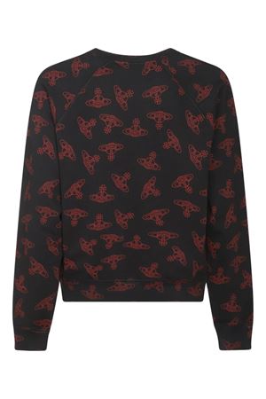 Felpa in cotone nero e rosso VIVIENNE WESTWOOD | 3I010004J0079N303